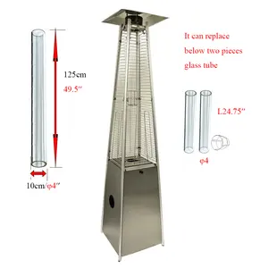 Garden Sun Patio Heater Glass Tube Parts With Ce Certificate Industrial Heater Durable Thermal Insulation Glass Tube