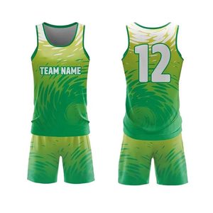 Tenue de compétition d'athlétisme imprimée, anti-humidité, 100 % polyester, ensemble de vêtements de sport unisexe pour les écoles, les clubs et les sports - Product Image 1