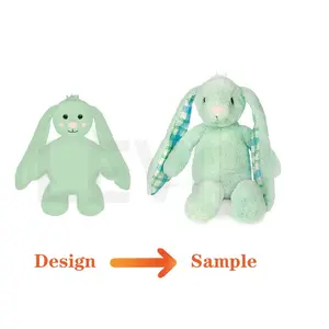 Фабрика OEM ODM, изготовленная на заказ плюшевая игрушка, набивная оптовая продажа, милый мягкий плюшевый кролик, Сделайте свою собственную плюшевую игрушку, кукла