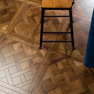 Pavimento in legno impiallacciato noce prezzo economico pavimento in Parquet intarsiato in legno