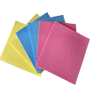 Wholesale Natural Super Absorbent Cotton Cellulose Sponge Cleaning Dish Cloth Kitchen-4mm Thickness 18x20cm