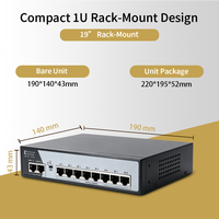 Switch Gigabit PoE de 10 Puertos, Administrado en la Nube, 120W IEEE802.3af/at, 30W/Puerto, 2 GE Uplink, 20Gbps, Aplicación Web Dual para Cámaras IP