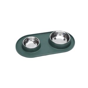 Hot-selling Wholesale Non-slip Large <b>Stainless</b> <b>Steel</b> Silicone <b>Dog</b> <b>Bowl</b> with Double <b>Stainless</b> <b>Steel</b> Feeder Pet Food <b>Bowl</b> - Product Image 4