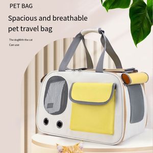 "Transparent Polyester <b>Pet</b> Bag for Cats & Small Dogs Large Capacity Zipper Closure Breathable Foldable" - Product Image 3