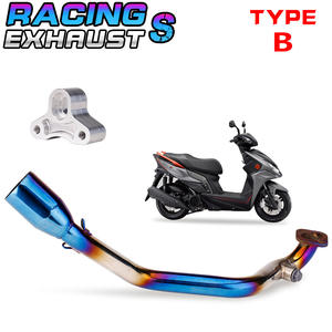 CHMotor Échappement court de course haute performance noir pour scooter Sym Kymco 125, échappement de scooter Gy6 <span class=keywords><strong>125cc</strong></span> 150cc 152qmi 157qmj - Product Image 3
