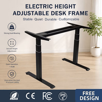 Produits certifiés PSE RCM en promotion : Table de travail pour bureau à domicile, assemblage rapide, cadre de bureau électrique réglable en hauteur confortable