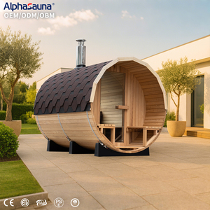 <span class=keywords><strong>Sauna</strong></span> de barril portátil de <span class=keywords><strong>madera</strong></span> de cedro rojo para exteriores, de hemlock canadiense, popular, con calefacción a leña, vapor, a bajo precio, al por mayor - Product Image 1