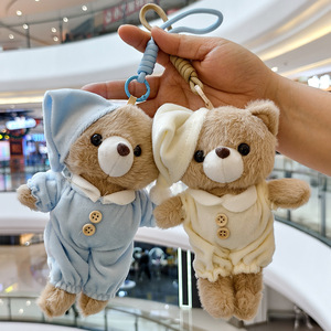 <b>Cute</b> Little <b>Bear</b> Cartoon Soft Plush Embossed Eco-Friendly 3D Shape Keychain Pendant for Gift - Product Image 2