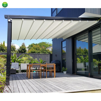 Couvertures de pergola rétractables en aluminium motorisées imperméables pour l'extérieur