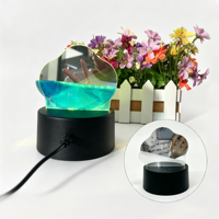 Lampe de nuit LED décorative en acrylique, lampe de table en acrylique découpée sur mesure pour chambre à coucher, fête et cadeau