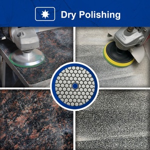 1 सेट/10 पीसी 4 इंच शुष्क लचीला हीरा पॉलिशिंग पैड सैंडिंग डिस्क + एल्यूमीनियम बैकर पैड + ग्रेनाइट के लिए एडाप्टर - Product Image 6