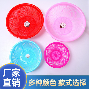PP <b>Plastic</b> Fine <b>Mesh</b> Colander Multi Purpose Kitchen Drain Basket Household Thickened Rice Washing Strainer - Product Image 3