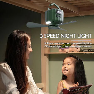 Ventilador de techo LED para acampar al aire libre, luz de tienda de campaña, 10400mAh, recargable, portátil, con batería, Control remoto, Motor sin escobillas - Product Image 3