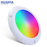 Nouvelle lampe LED plate HUAXIA pour piscine, 12W RGB, télécommande, montage en surface, piscine, sous-marine, Piscina