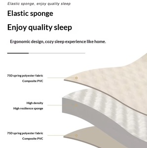 Надувной матрас-кровать для кемпинга «Яичная ложка» в горошек, прямоугольный, из композитной ткани, автоматический надув, для улицы - Product Image 5