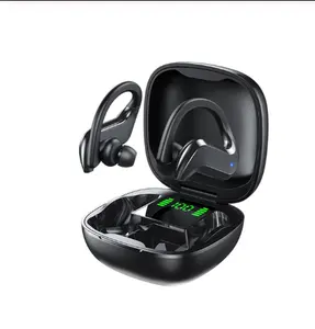 Global Crown Headset Mini Bluetooth, Headset Mini Anti Air In-Ear TWS Suara Stereo 9D HiFi Nirkabel Bluetooth dengan Mikrofon