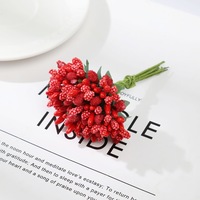 Ensemble de 12 fleurs artificielles en mousse avec étamines pour bricolage, fleurs de mariée, centres de table de mariage, accessoires photo