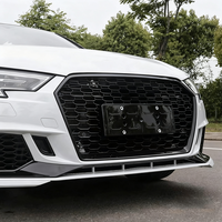 Kit de Parachoques Delantero Estilo RS3 para Audi A3 S3 8V.5 2017-2020, Rejilla de Panal de Abeja, Agujeros Preperforados para ACC