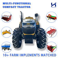 Tracteur agricole 4x4 de 55 CV, 75 CV, 90 CV fabriqué en Chine, moteur diesel YTO, norme CE Euro 5 pour travaux agricoles