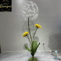 J251201 Fleurs géantes de mariage en Chine, grandes fleurs à tête volumineuse, bonnes fleurs de pissenlit, grandes fleurs à tête volumineuse en Chine, bonnes fleurs de pavot en soie géantes