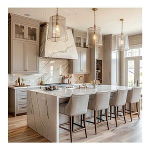 High End Pearl White Home Kitchen Furniture Solid Wood Modular Kitchen <strong>Pantry</strong> <strong>Cabinet</strong> Free Standing - Product Image 5