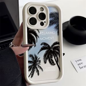 Coque de téléphone à motif de cocotier individuel pour iPhone 16 15 <span class=keywords><strong>Pro</strong></span> <span class=keywords><strong>Max</strong></span> <span class=keywords><strong>14</strong></span> 13 12 11, couleur bonbon, givrée, antichoc, coque arrière - Product Image 3