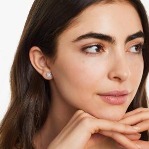 High Shine Premium 925 Sterling Silver Moissanite Diamond <b>Stud</b> <b>Earrings</b> Fine Jewelry for Women Wedding Anniversary Special Gift - Product Image 4