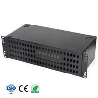 Panel Patch serat optik 96F 144F kotak Terminal optik pemandu geser Panel tempel 288 inti rak laci tarik keluar