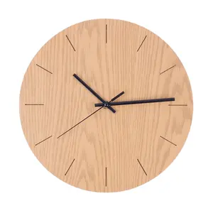 Silencioso Relógio De Parede De Madeira Relógio Nórdico Bateria Operado para Sala Cozinha Quarto Decoração De Casa Relógios Personalizados