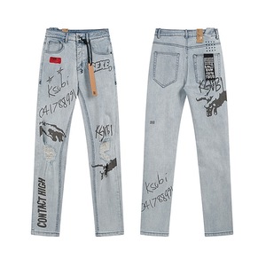 KSUBI jeans Men Straight stacked Skinny Slim Fit Designer Jeans Denim <b>Pants</b> Fashion Streetwear jeans <b>pants</b> for men - Product Image 3