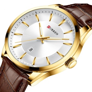 Montre classique pour homme, de luxe, étanche, à quartz, avec cadran en verre et affichage par aiguilles, bracelet en cuir, OEM ODM - Product Image 1