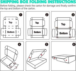 Boîtes d'Expédition Postales en Carton Ondulé Blanc Moyen avec Revêtement Éponge Stratifié Mat pour Emballage et Envoi de Petites Entreprises - Product Image 4