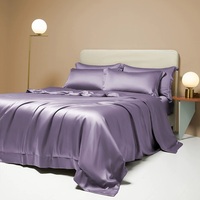 Ensemble de draps de lit de style luxueux écologique, confortable et léger en fibre de bambou pour la maison