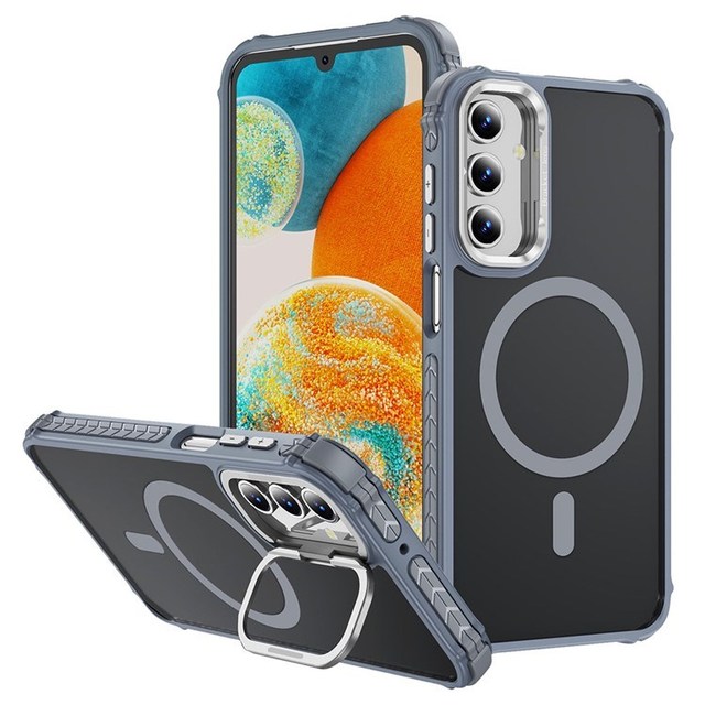 For Samsung Galaxy S24+ Case with Lens Kickstand Matte Back Phone Cover