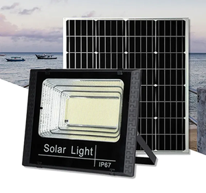 100W al aire libre de alto lumen LED lámpara de <span class=keywords><strong>reflector</strong></span> solar IP67 reflectores impermeables Control remoto de plástico para carretera para jardín al aire libre - Product Image 3