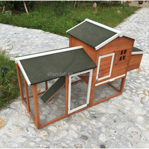 SDC021 Modern Eco-Friendly Wooden Chicken Coop Run Roof No Assembly Required Medium <b>Pet</b> Size Print Pattern All - Product Image 2