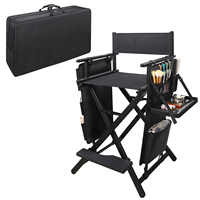 Chaise de maquillage pliante haute pour artiste maquilleur avec sac à dos – Chaise portable pour maquilleur