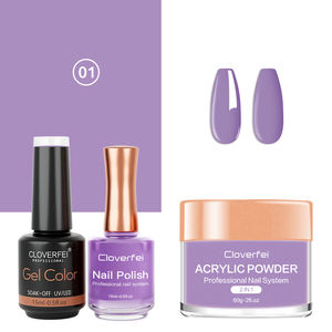 Juego de polvo de gel acrílico transparente cristalino al por mayor juego de esmalte de uñas 3 en 1 <span class=keywords><strong>Kit</strong></span> de uñas de polvo acrílico para principiantes de Arte de uñas - Product Image 1