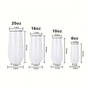 Gobelets à vin personnalisés avec logo, 6 oz/10 oz, en acier inoxydable isolé, avec couvercle, pour vin, café, champagne, fête de mariage - Product Image 3