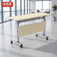 Table de formation pliable moderne avec roulettes, table de réunion mobile peu encombrante pour salle de séminaire modulaire