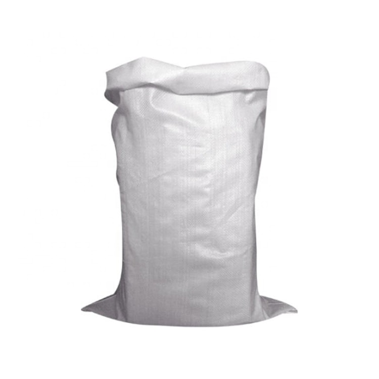 Factory 25kg 50kg high quality white color polypropylene pp woven sack bags for grains rice flour pp woven rice feed bag