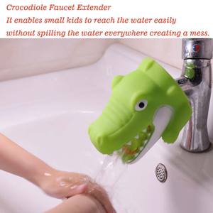 Dessin animé Crocodile robinet d'eau robinet Extension PVC enfants main lavage Guide évier dispositif - Product Image 3