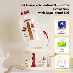 Hộp mô lưu trữ đa chức năng PP + Vật liệu thú cưng thiết kế hình chuông chống bụi và chống nước để lưu trữ Bàn - Product Image 6