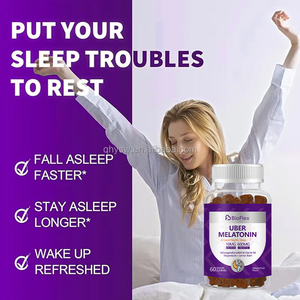 Complément alimentaire en gommes à la mélatonine sans sucre naturel avec votre logo personnalisé, enrichi en ashwagandha, vitamine B6 et glycinate de magnésium pour un sommeil réparateur - Product Image 2