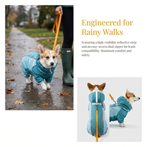 Vêtements de pluie modernes pour chien, imperméable intégral color-block à quatre pattes pour jours de pluie, tailles XS, petits <span class=keywords><strong>et</strong></span> moyens chiens, <span class=keywords><strong>Corgi</strong></span>, <span class=keywords><strong>Teckel</strong></span>, etc. - Product Image 3