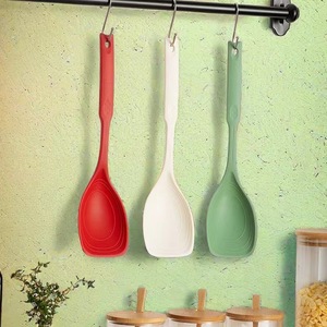 ไม้พายซิลิโคนและทัพพี 3 ชิ้น ทนความร้อนสูงสำหรับทำอาหารใช้ในบ้าน - Product Image 2