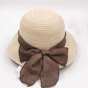 Straw Wide Brim Sun <b>Hat</b> with Bow Breathable Summer Beach <b>Hat</b> <b>for</b> Women - Product Image 2