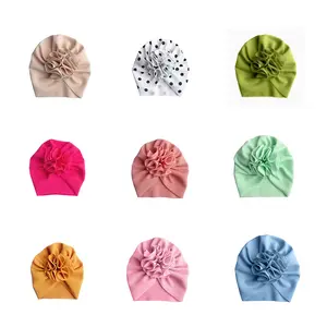 New Cute Flower Baby Girls turbante cappelli moda bambini Bonnet Caps bambini puntelli foto copricapo regali accessori per capelli