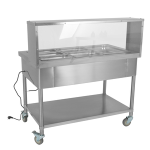 Hot bán thức ăn nhanh hiển thị điện thực phẩm ấm hơn thép không gỉ Bain Marie tự chọn thực phẩm ấm hơn với Glass Bìa - Product Image 6