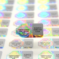 Autocollant de sécurité anti-effraction personnalisé VOID, étiquette holographique destructible pour emballage
